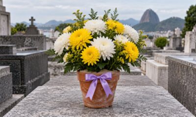 Um vaso de crisântemo já florido permite preparar a homenagem de Finados em cerca de 10 minutos