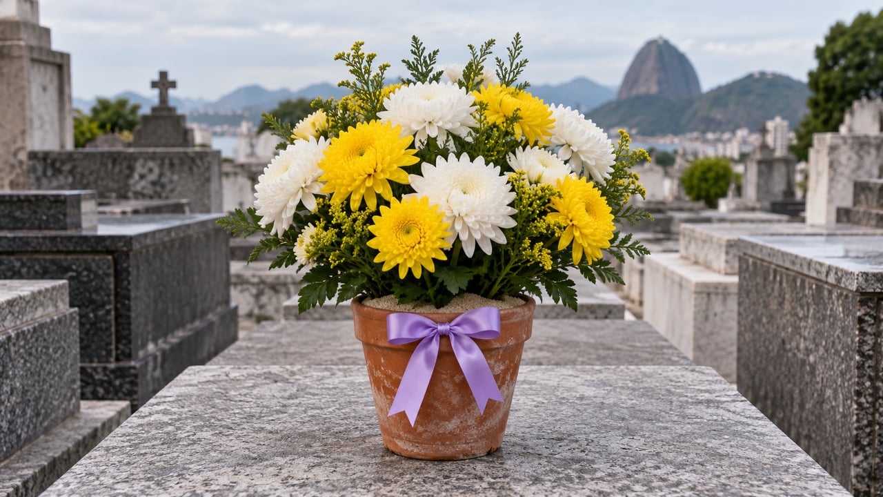Um vaso de crisântemo já florido permite preparar a homenagem de Finados em cerca de 10 minutos
