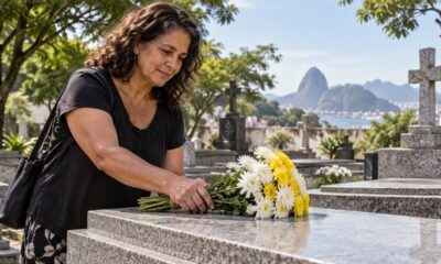 No Rio, o buquê natural amarrado sem embalagem e deitado sobre a lápide é a opção segura para Finados