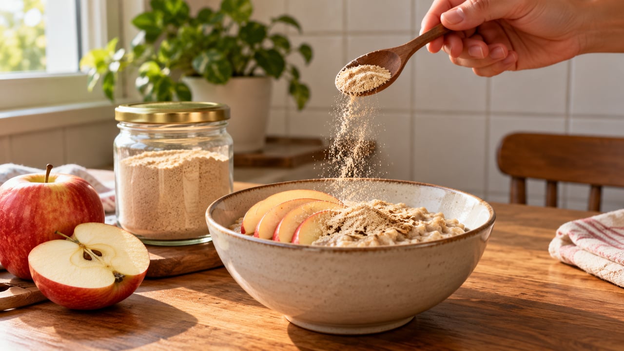 No mingau, na vitamina e no bolo de frutas a troca funciona melhor, mas o pó continua sendo fonte de açúcar