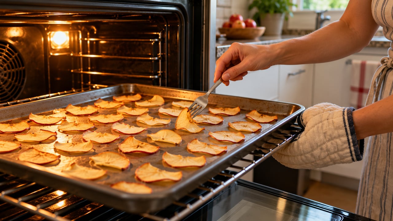 As fatias finas precisam ficar secas e quebradiças no forno antes de virar pó, ou o resultado pode empelotar e mofar