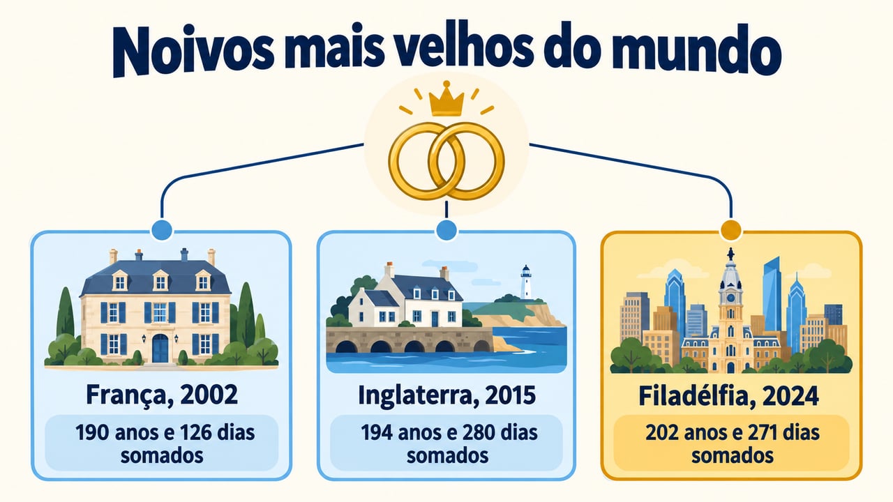 Com 202 anos e 271 dias somados, o casal superou em quase oito anos a marca dos britânicos de 2015