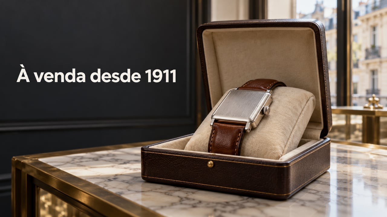 O Cartier Santos chegou ao público em 1911 e ainda dá nome a uma coleção da marca