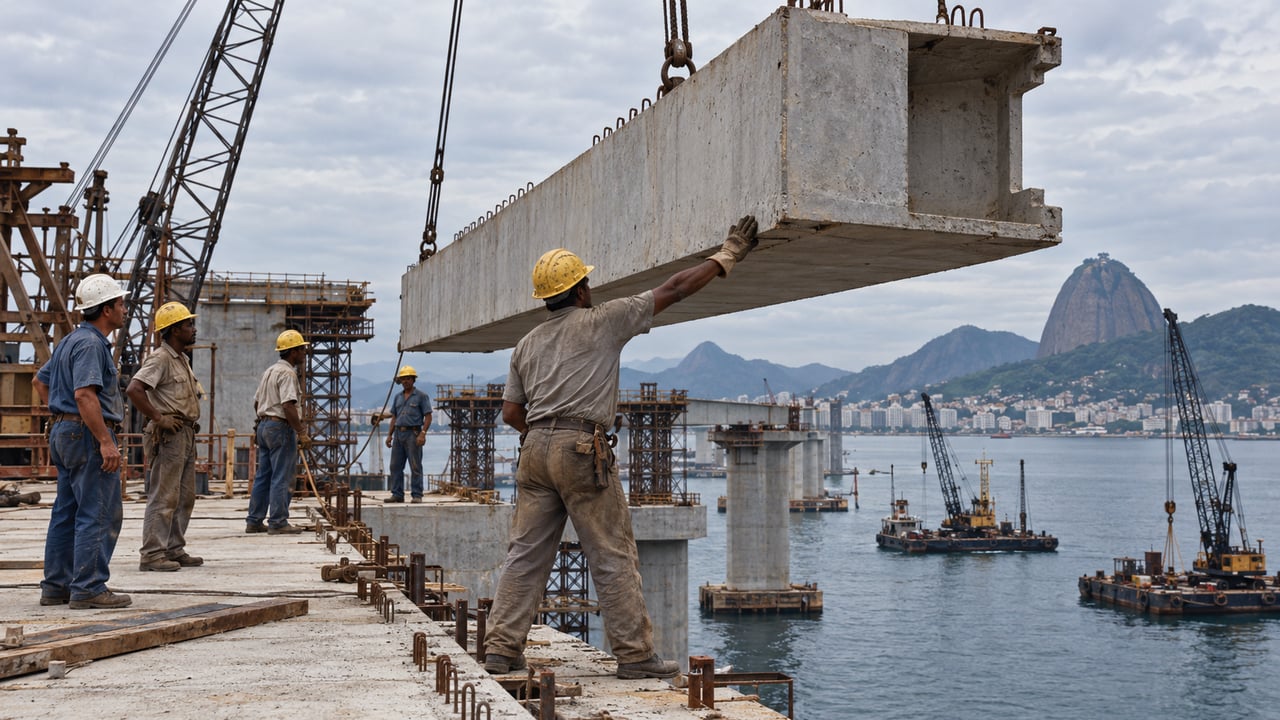 As obras começaram em 1969 e empregaram cerca de 10 mil pessoas, com pelo menos 40 mortes, segundo o Arquivo Nacional