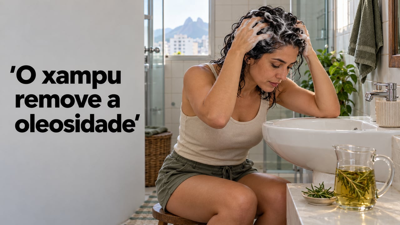 A remoção da oleosidade depende do xampu aplicado no couro cabeludo