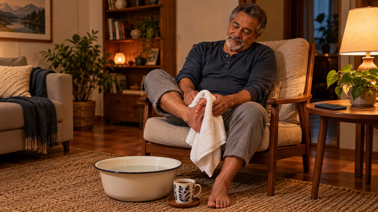 O escalda-pés funciona melhor como parte da higiene do sono, longe do celular e de café ou álcool à noite