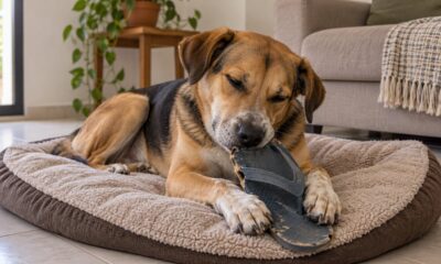 O cheiro do tutor no chinelo pode ser o que atrai o cão, sinal de vínculo afetivo