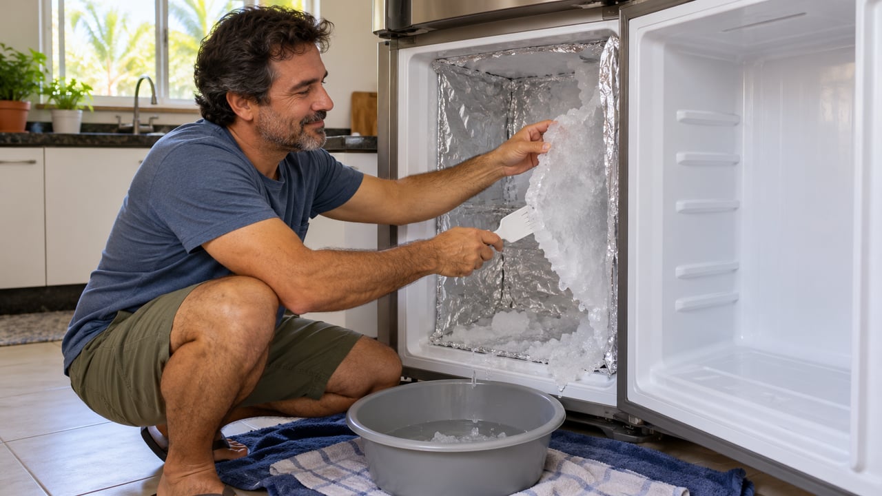Gelo acima de 6 milímetros reduz a eficiência da geladeira e pede degelo, sempre seguindo o manual