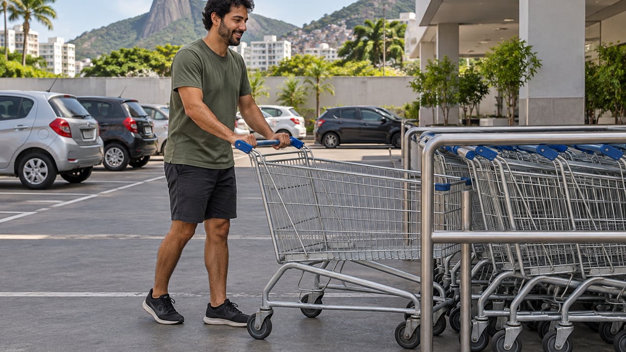 Devolver o carrinho pode indicar responsabilidade coletiva, mas não define o caráter de uma pessoa
