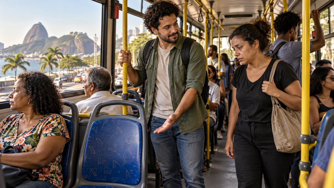 Oferecer o lugar a alguém exausto pode expressar empatia além das regras do assento preferencial
