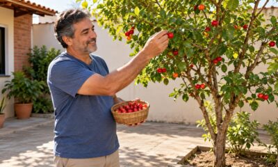 A pitangueira é nativa, dá frutos entre outubro e janeiro e combina com quintais pequenos