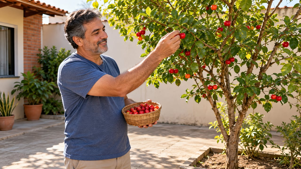 A pitangueira é nativa, dá frutos entre outubro e janeiro e combina com quintais pequenos