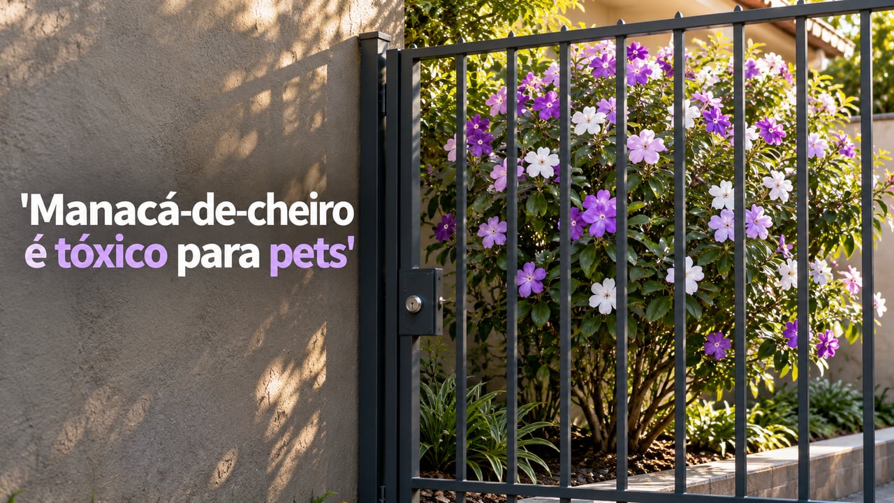 O manacá-de-cheiro é tóxico para cães e gatos e deve ficar fora do alcance dos animais