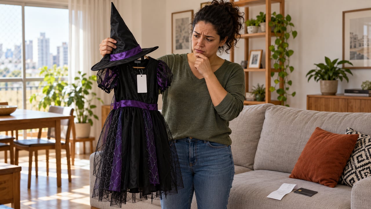 Com a festa de Halloween cancelada, a fantasia de R$ 300 parcelada em três vezes só volta sem motivo se a compra foi online