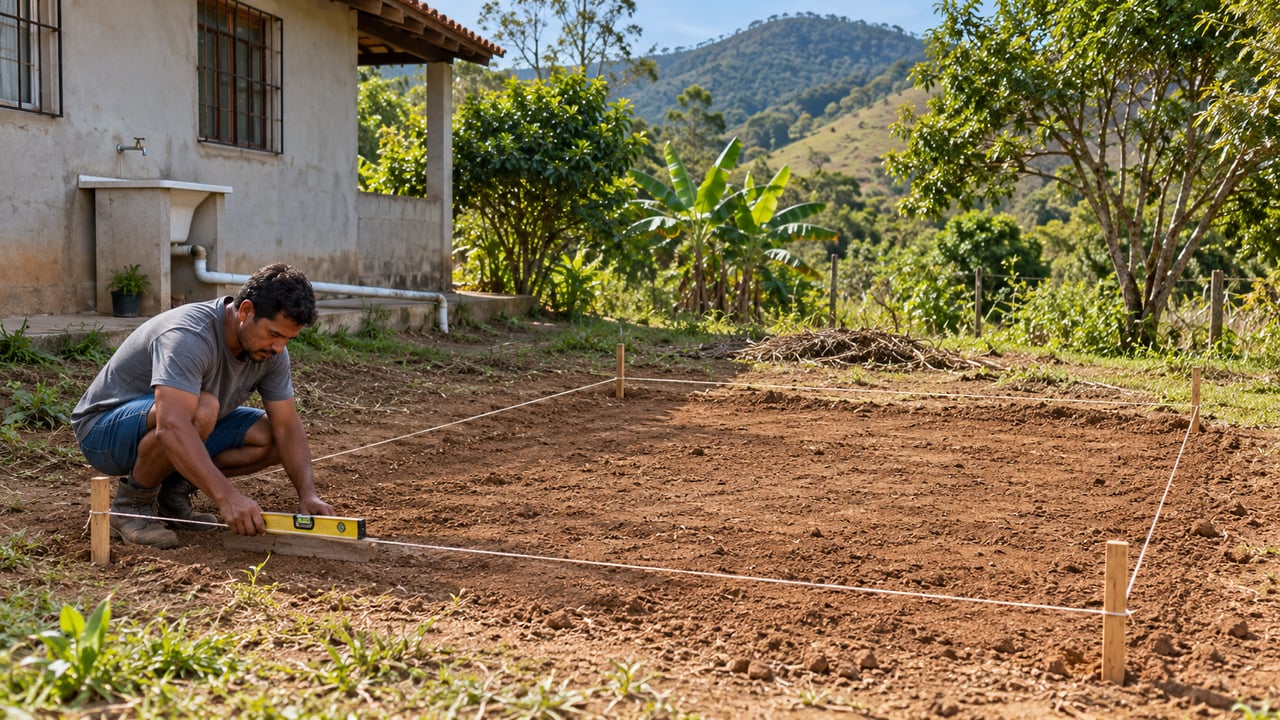 Antes de escavar, procure orientação técnica para avaliar o terreno, dimensionar o jardim e verificar as regras locais