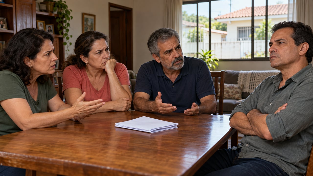 Como herdeiros são donos juntos do bem, a recusa de um irmão em assinar trava a venda de toda a herança