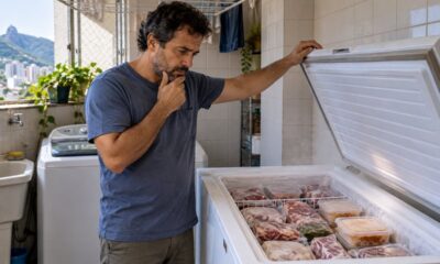 Um freezer extra fica ligado 24 horas por dia e o consumo dele aparece todo mês na conta de luz