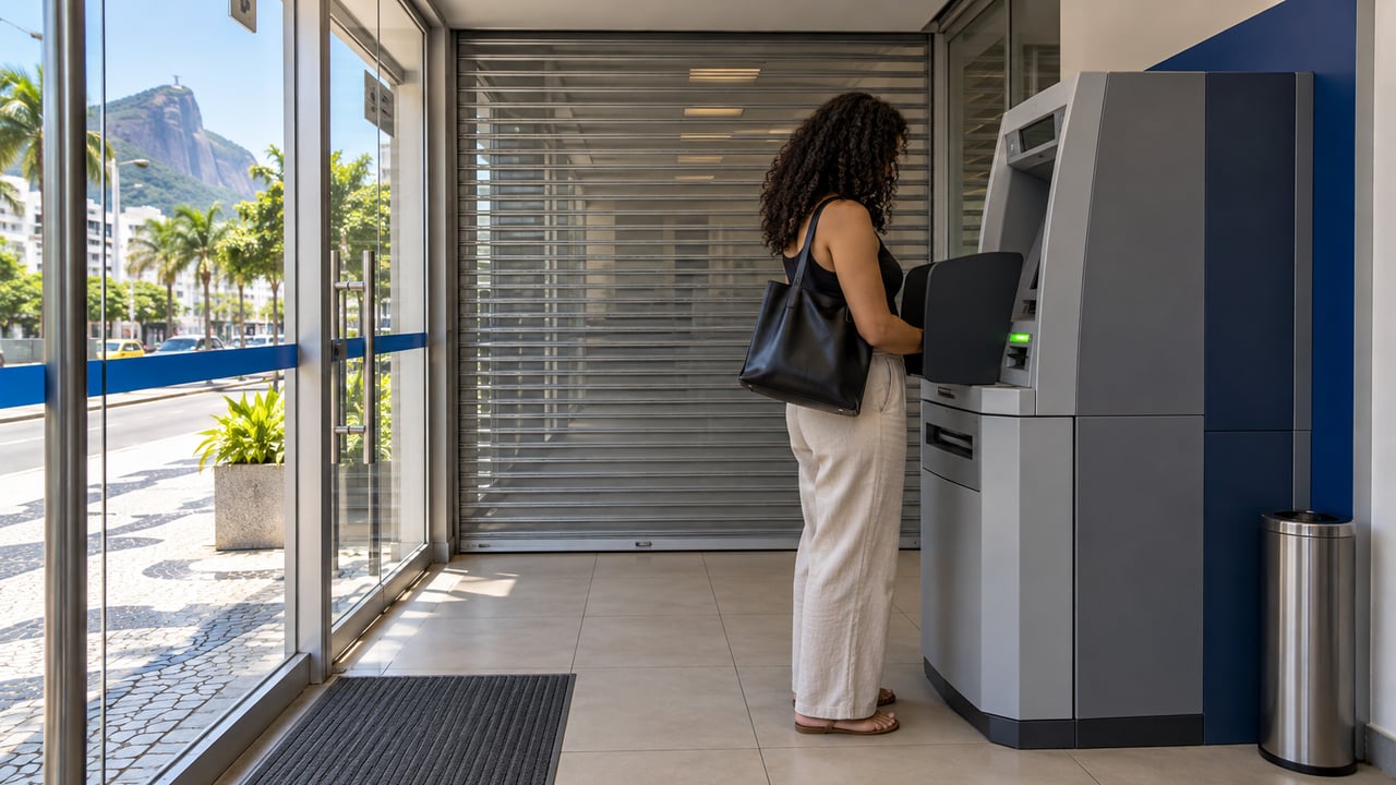 Caixas eletrônicos continuam disponíveis no feriado, além dos serviços por sites e aplicativos