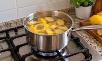 Ferver cascas de limão com gengibre perfuma o ambiente, mas não substitui a limpeza
