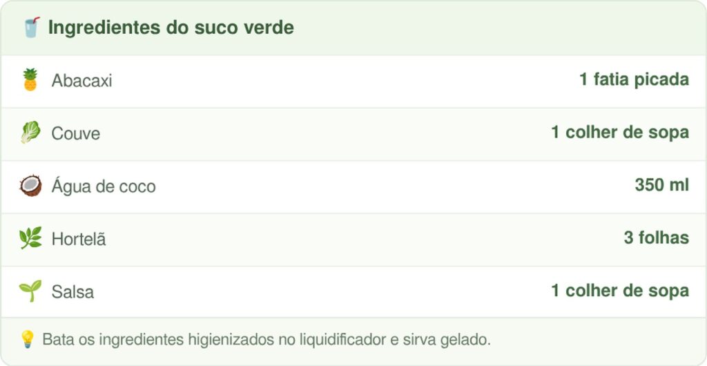 Abacaxi e couve no liquidificador: para que serve essa bebida verde e quais nutrientes ela pode acrescentar à alimentação