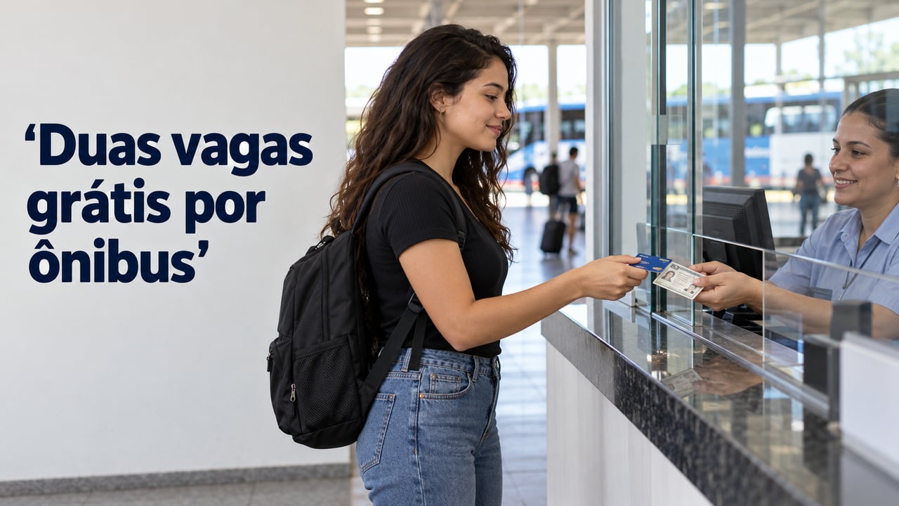 Cada ônibus convencional reserva duas vagas gratuitas e duas com no mínimo 50% de desconto para jovens