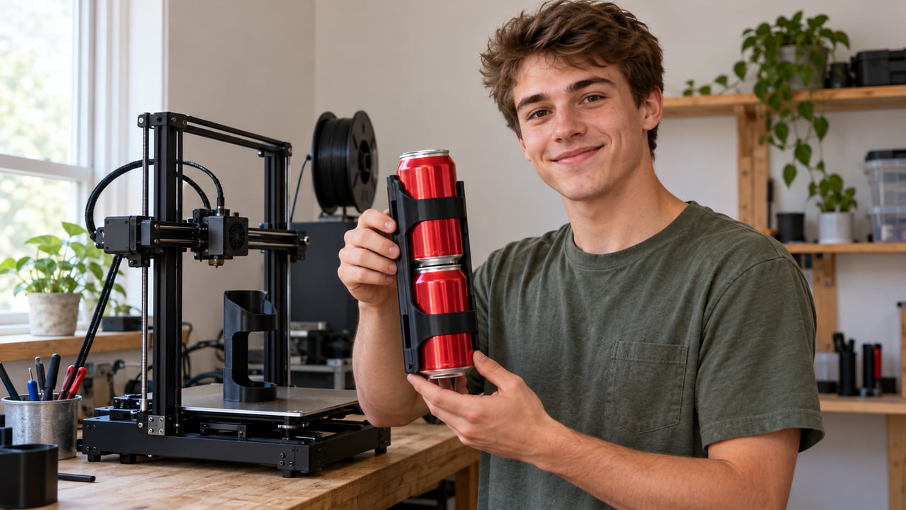 Michael Satterlee, de 19 anos, faturou cerca de US$ 300 mil em um mês vendendo porta-latas impressos em 3D