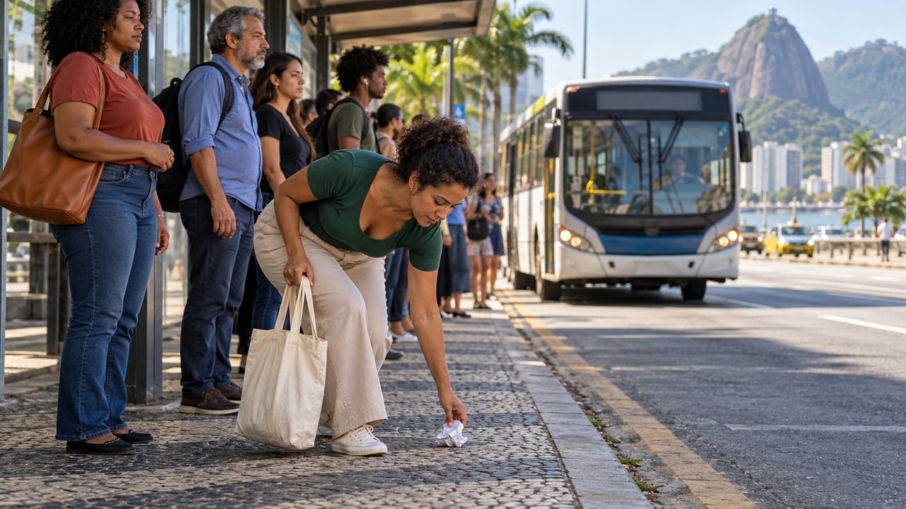 Gestos simples, como respeitar a fila e não jogar lixo na rua, levam a mudança pessoal para o cotidiano