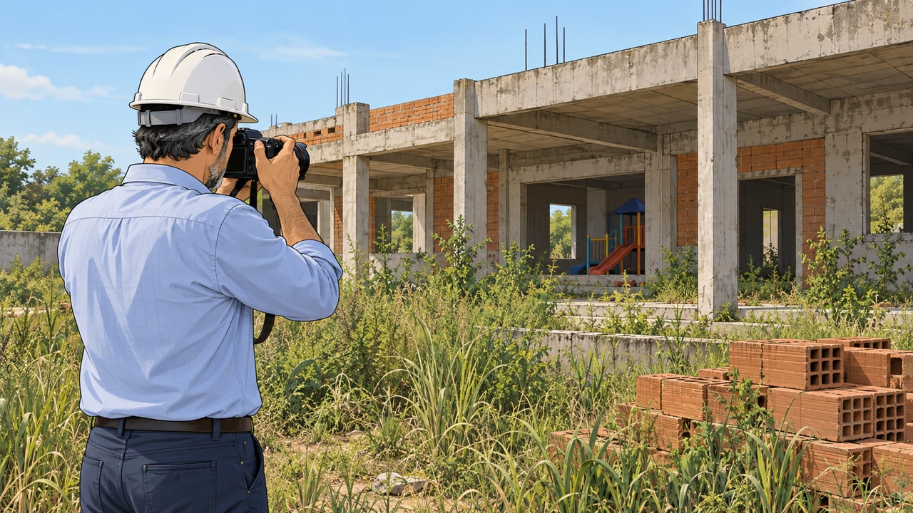 O TCU contou 11.941 obras paradas com verba federal, e educação e saúde somam 8.674 delas