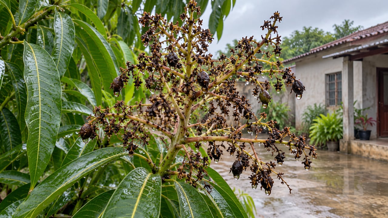 Chuva durante a florada favorece a antracnose, que pode queimar flores e comprometer a safra