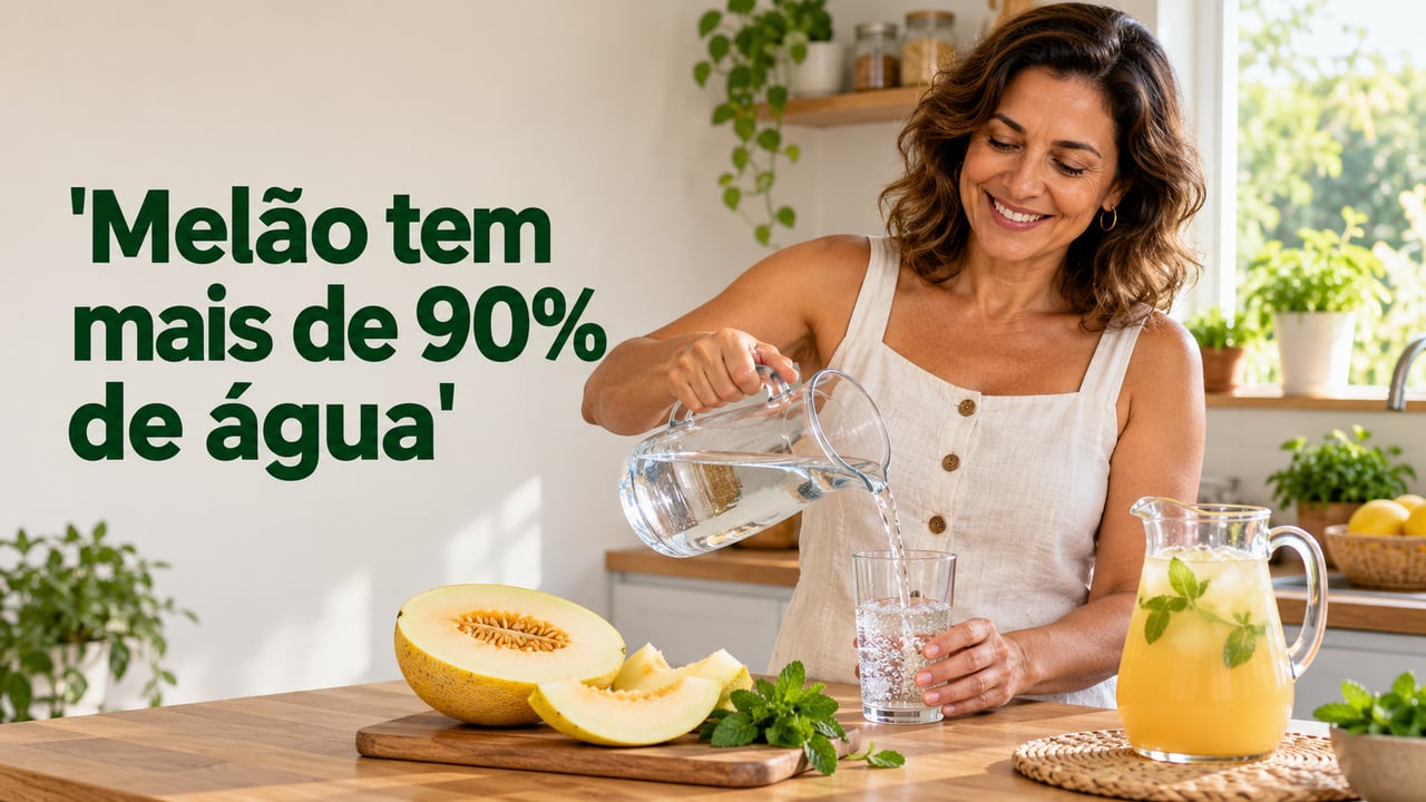 O suco de melão ajuda na hidratação, mas não substitui a água nos dias quentes