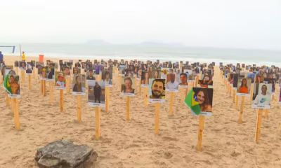 Ato em Ipanema lembra vítimas do ataque do Hamas a Israel três anos depois