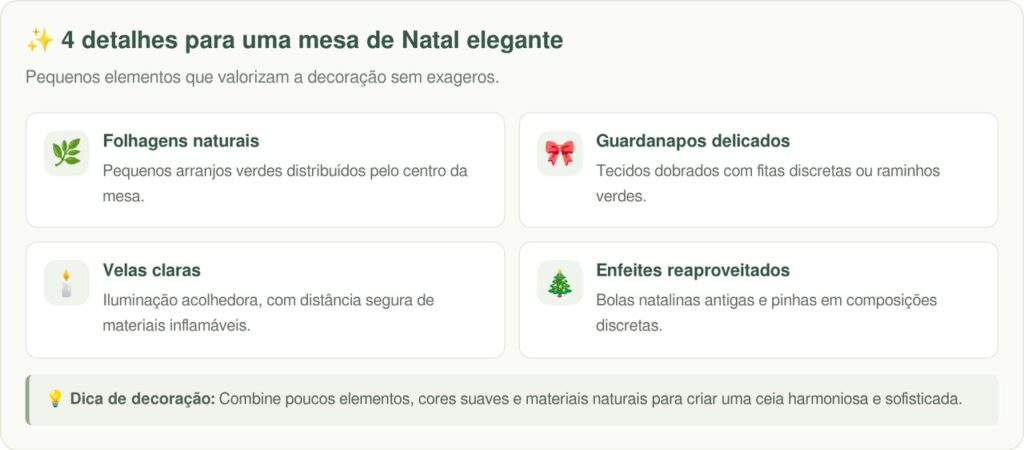 Adeus às toalhas de mesa com estampas natalinas grandes: a tendência para o Natal de 2026 que transforma a mesa e deixa a decoração muito mais elegante