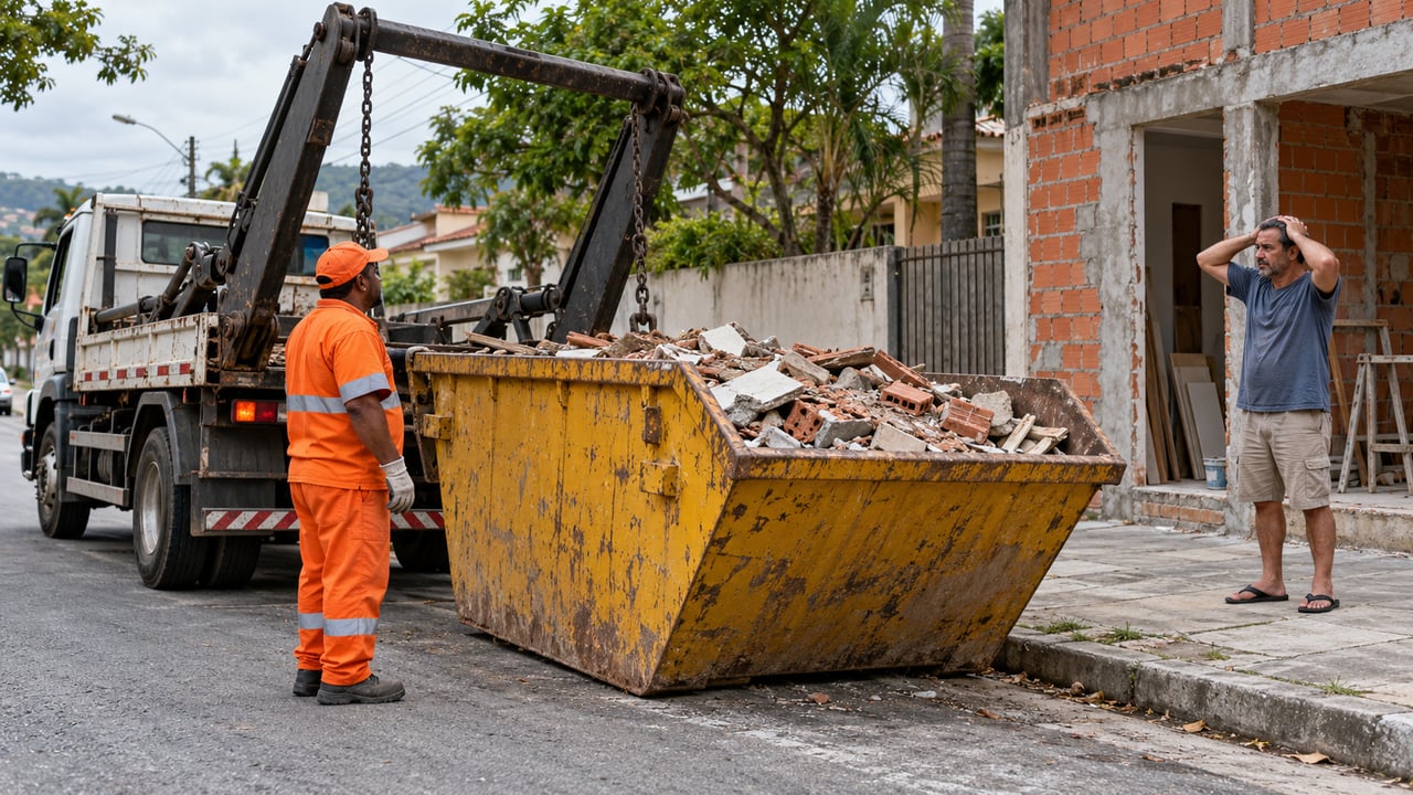 Caçamba irregular pode ser apreendida pela prefeitura, mas a obrigação de regularizá-la é da empresa