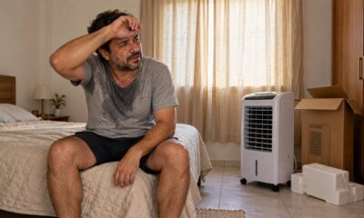 Com o quarto fechado, o climatizador refresca pouco e o ambiente fica abafado, sem que isso seja defeito