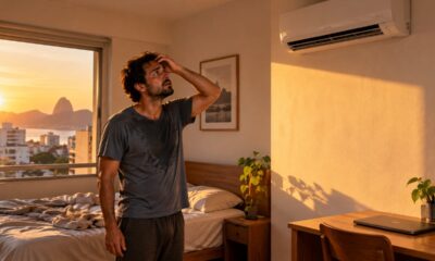 Em quarto com sol batendo na parede, o ar-condicionado de 9.000 BTUs pode não dar conta do calor da tarde
