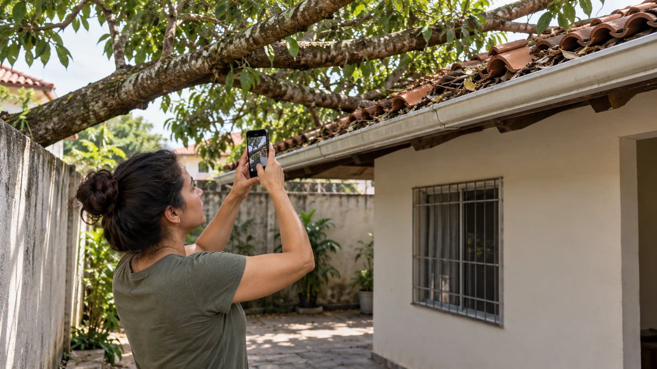 Fotografar galhos e estragos antes do corte ajuda a guardar um registro caso a questão chegue à Justiça