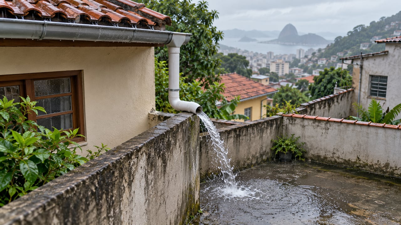 Quando a água é recolhida artificialmente e escoa para baixo, o prejudicado pode exigir desvio ou indenização