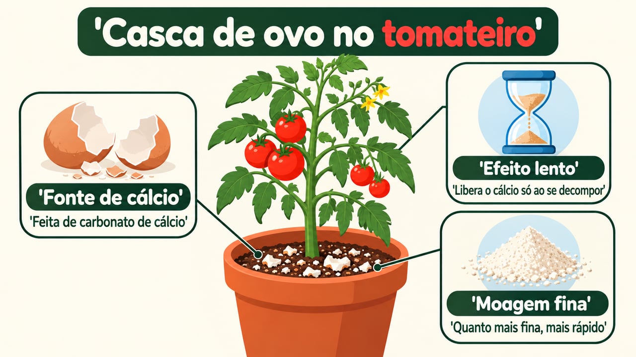 A casca de ovo é rica em cálcio, mas só libera o nutriente depois de se decompor por completo