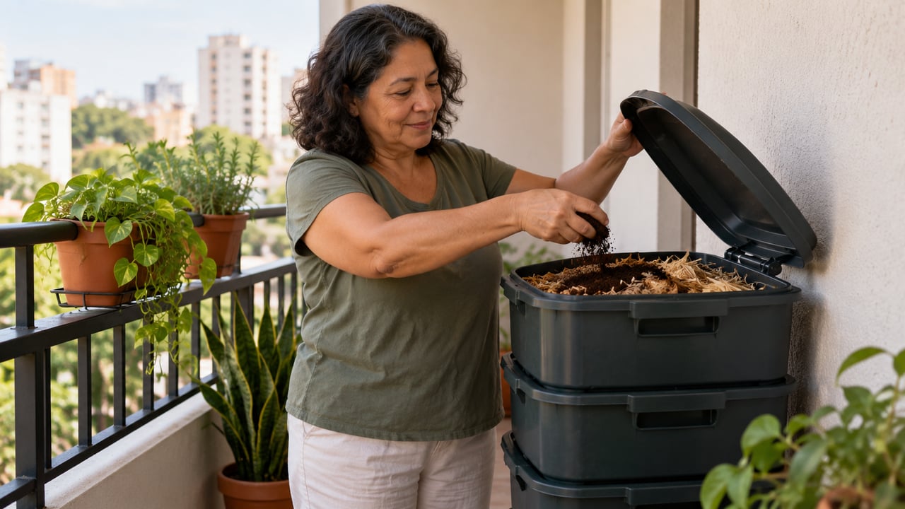 Na compostagem, a borra não deve passar de 20% do volume da pilha e precisa de folhas secas e grama
