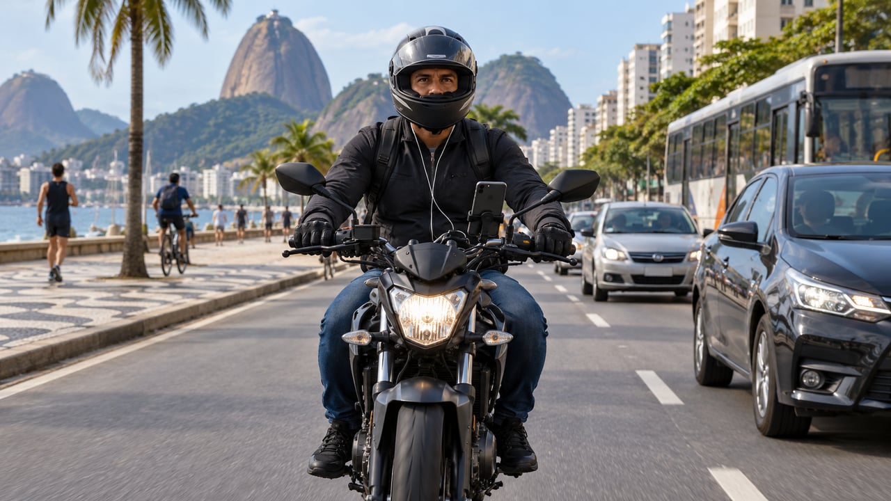 Fones nas duas orelhas para ouvir o GPS são proibidos pelo artigo 252 do Código de Trânsito, mesmo com volume baixo