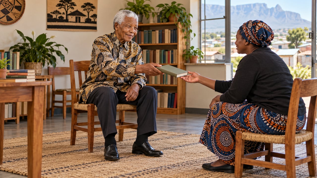 Compartilhar o que se aprende leva a reflexão de Mandela para o cotidiano