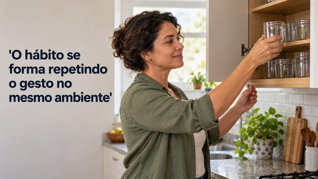 Hábitos se formam quando a mesma ação se repete no mesmo ambiente, segundo a psicologia