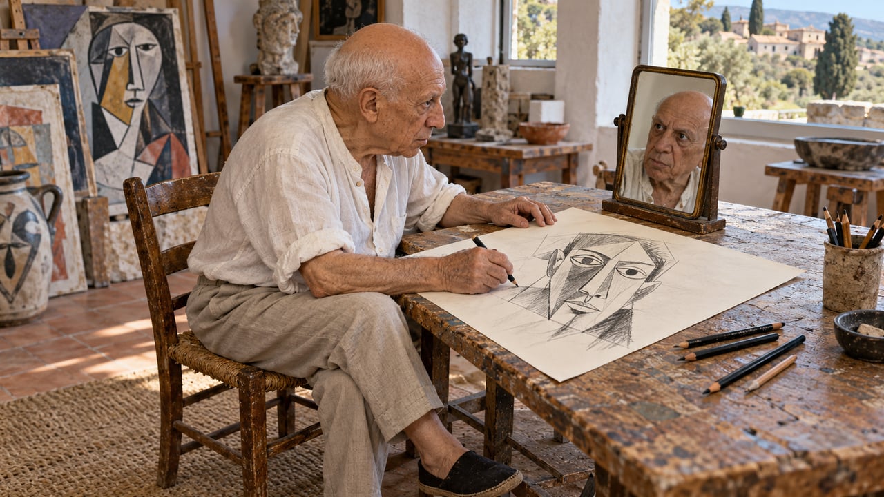 Nos autorretratos de 1972, Picasso encarou a própria finitude sem abandonar a criação