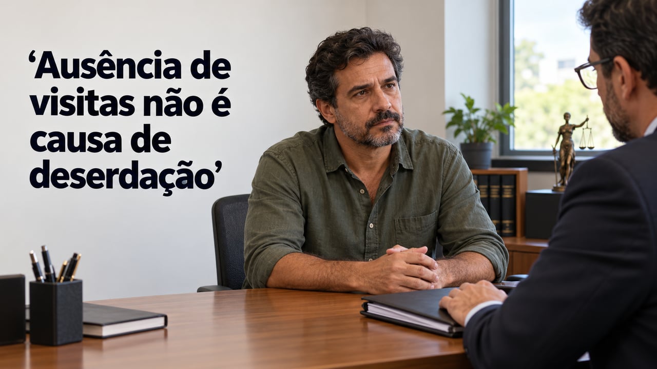 A lei lista as causas de deserdação, e a falta de convívio não está entre elas