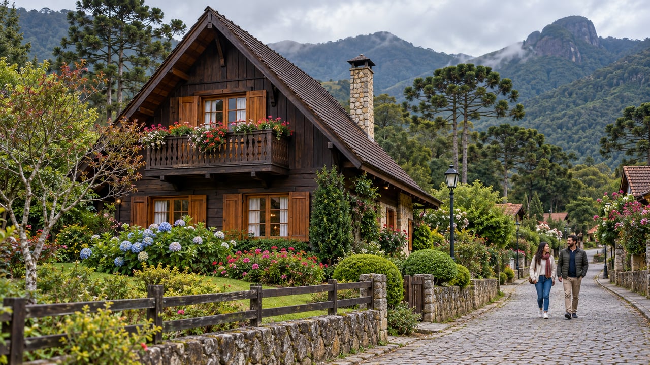 Penedo, distrito de Itatiaia, nasceu em 1929 com imigrantes finlandeses e mantém casas de madeira no estilo nórdico