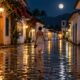 Na maré de sizígia, que coincide com a lua cheia e a lua nova, o mar invade as ruas de pedra do Centro Histórico de Paraty