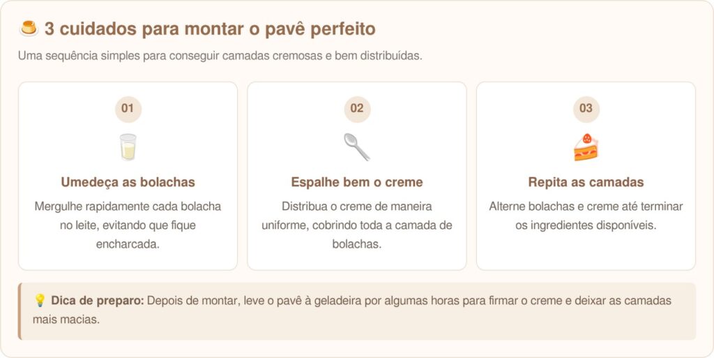 Nem forno, nem banho-maria: a sobremesa de bolacha maisena com creme de baunilha que ficapronta com uma montagem simples na travessa