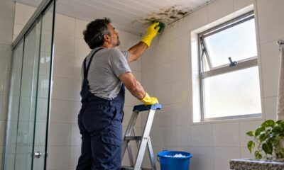 Em superfícies lisas, o mofo do teto sai com água e detergente, mas só some de vez se a umidade for tratada
