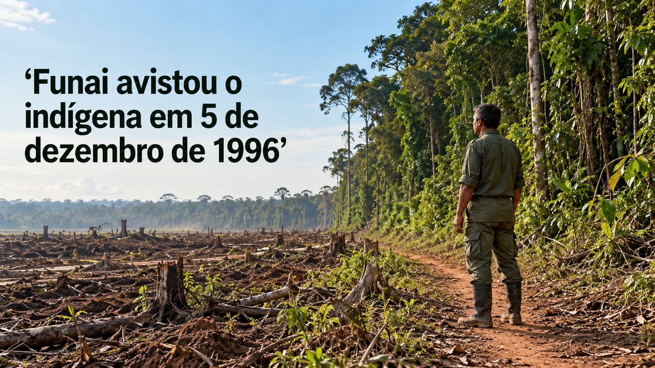 Servidores da Funai avistaram o indígena pela primeira vez em 5 de dezembro de 1996, numa região já muito desmatada