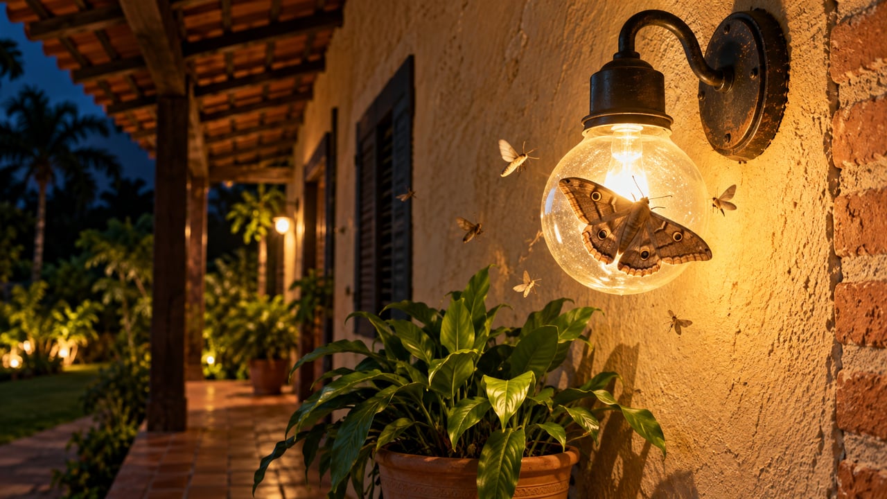 Mariposas aparecem mais em casa na primavera porque o calor, a umidade e a luz acesa à noite atraem os insetos